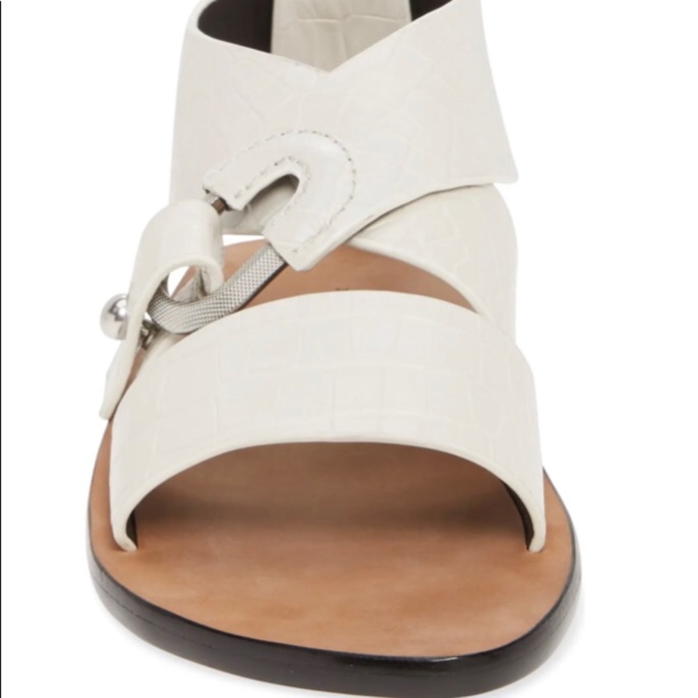 NIB Rag and Bone August Sandal in crocodile white.